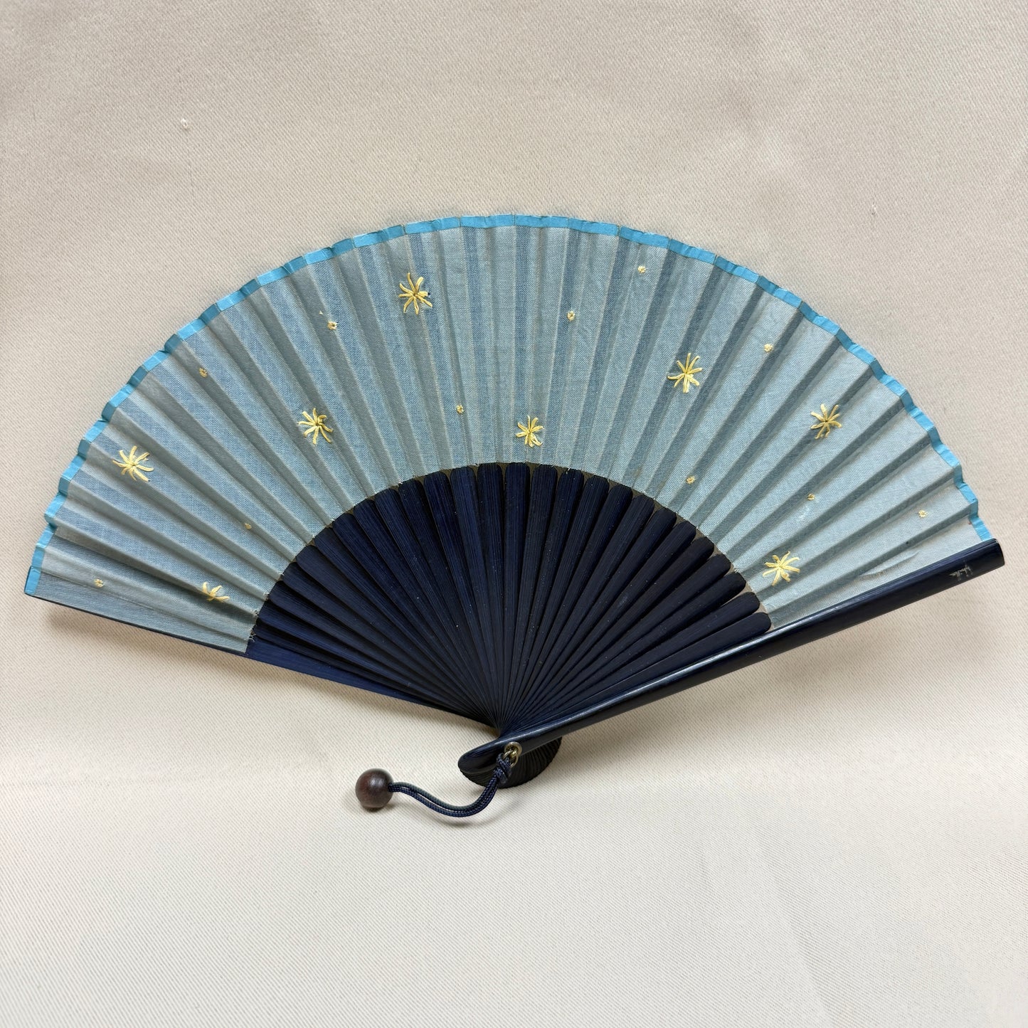 "Stitched Stars" Vintage Folding Fan