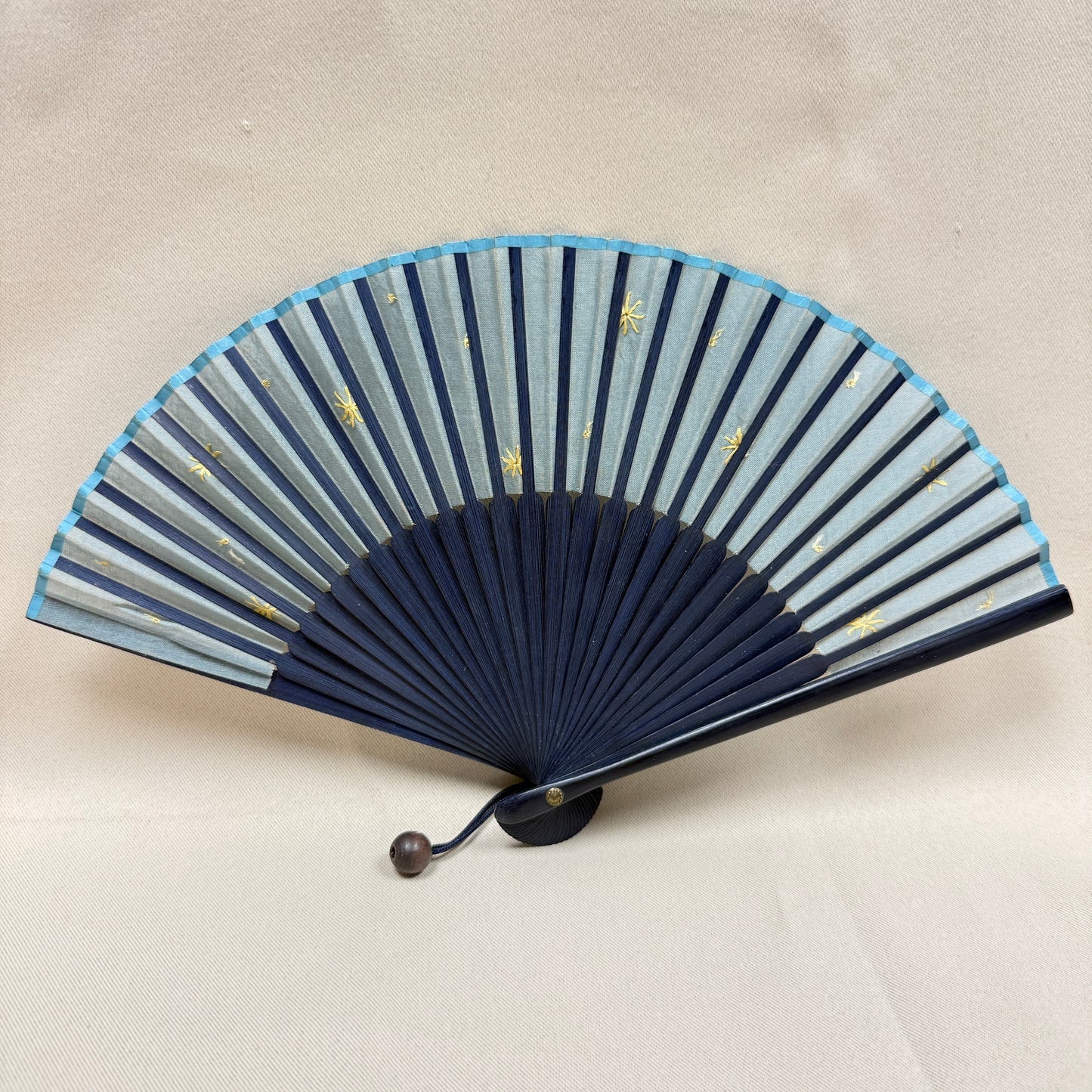 "Stitched Stars" Vintage Folding Fan