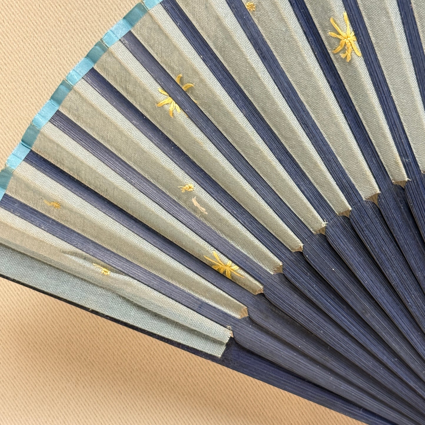 "Stitched Stars" Vintage Folding Fan