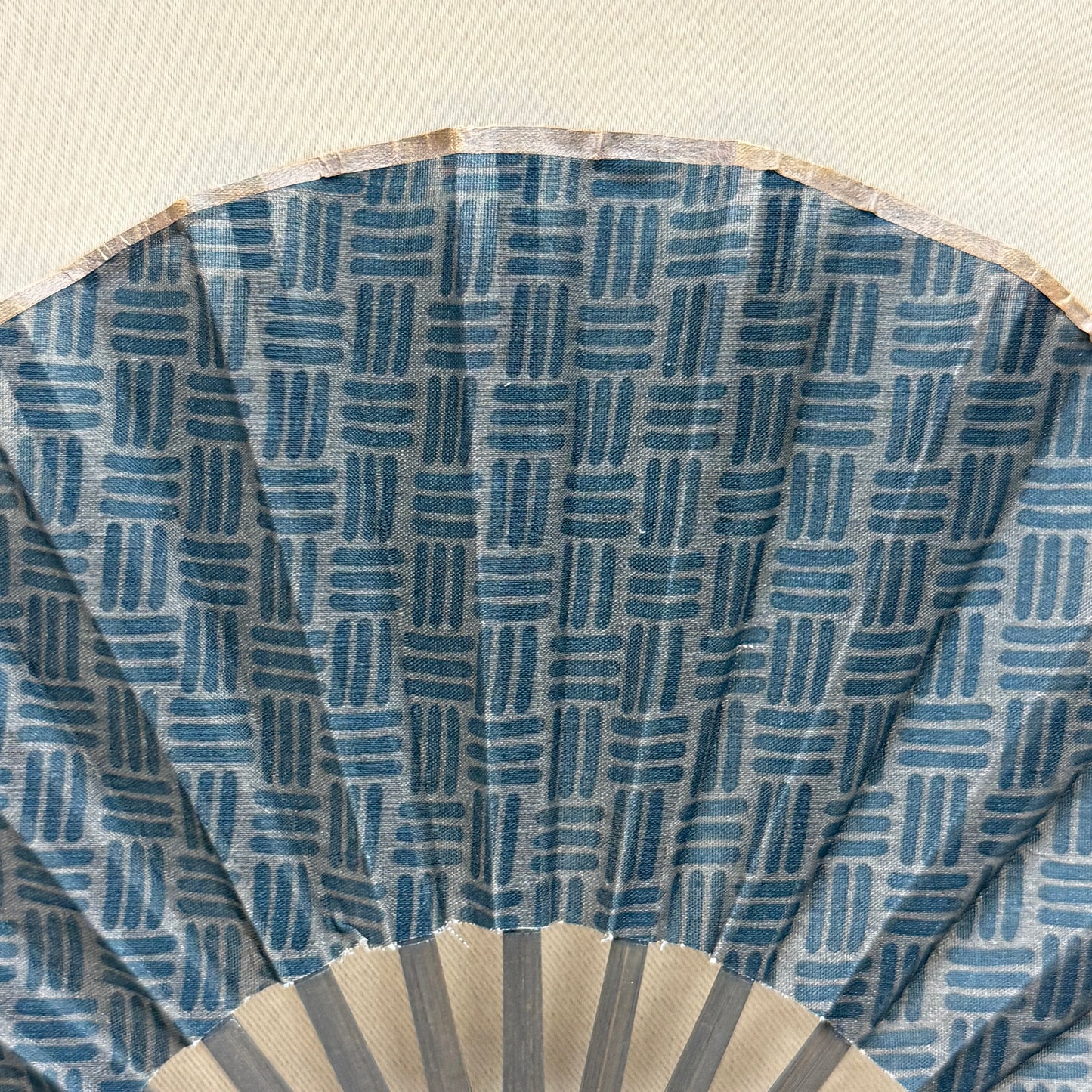 "Indigo Vintage" Vintage Folding Fan