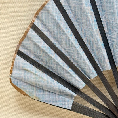 "Indigo Vintage" Vintage Folding Fan