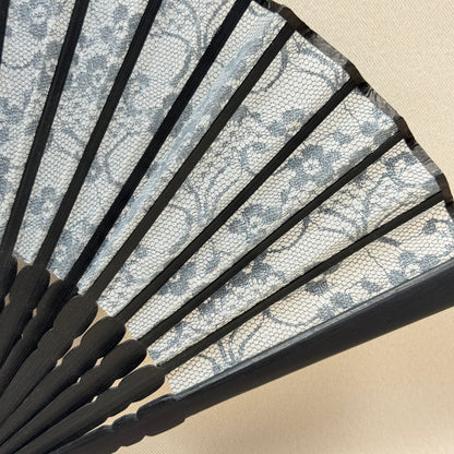 "Black Lace" Vintage Folding Fan