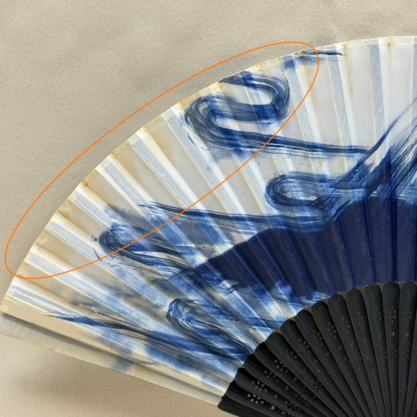 "Misty Mountain" Vintage Folding Fan
