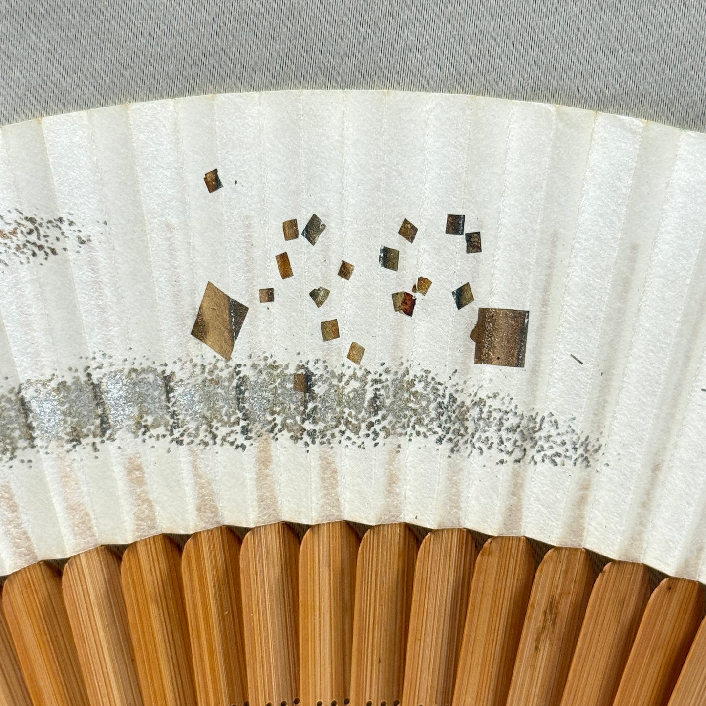 "Metallic Confetti" Vintage Folding Fan