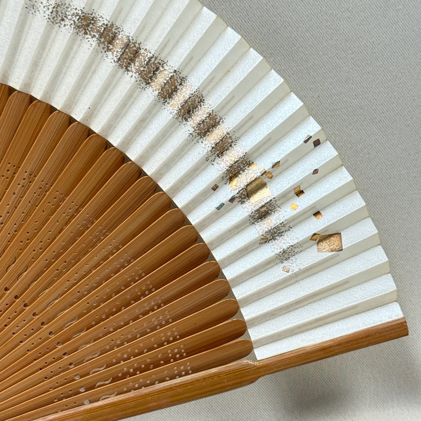 "Metallic Confetti" Vintage Folding Fan