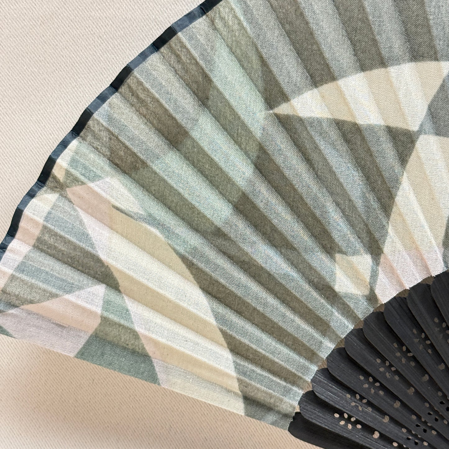 "Moonlit River" Vintage Folding Fan