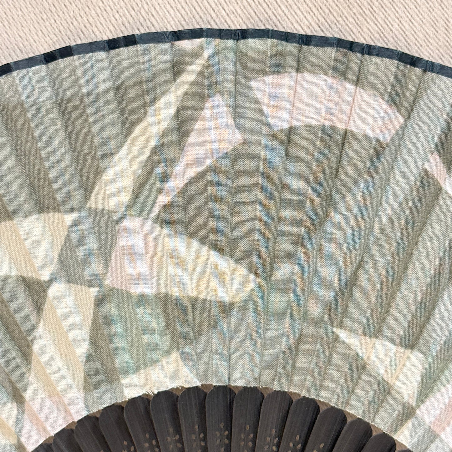 "Moonlit River" Vintage Folding Fan