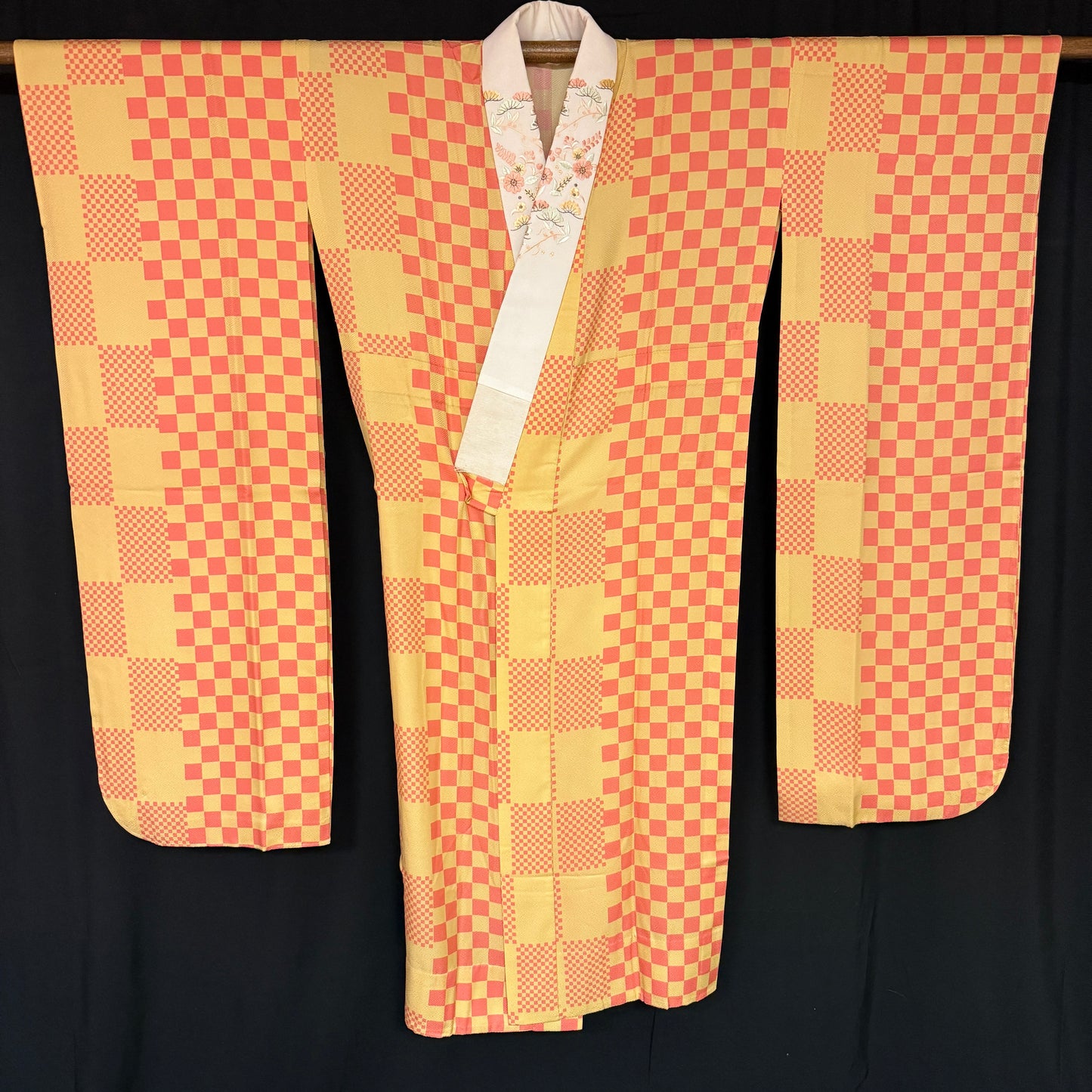 "Ichimatsu" Vintage Furisode Juban