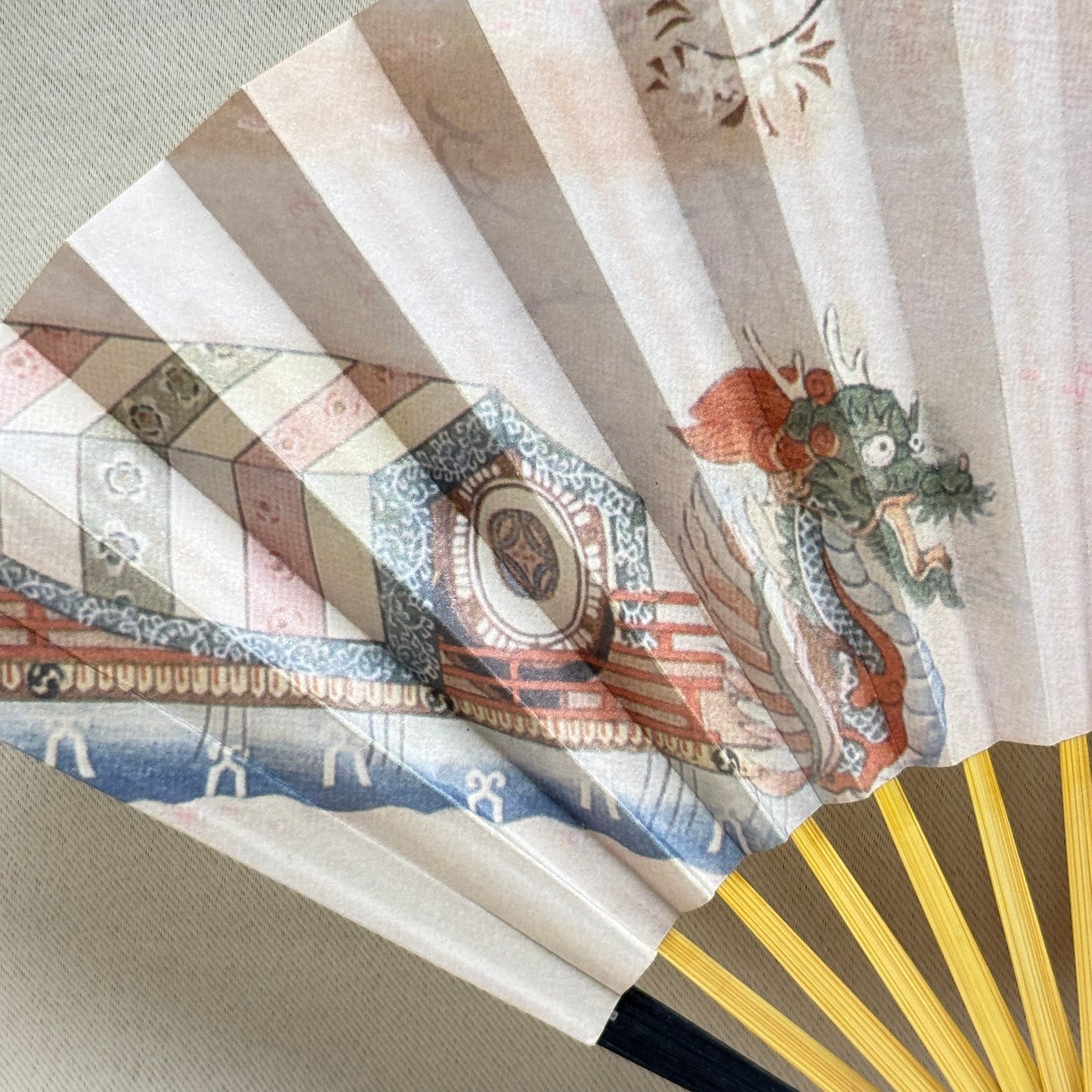 "Dragon Voyage" Vintage Folding Fan