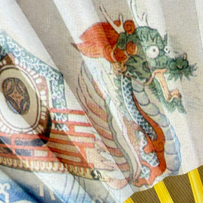"Dragon Voyage" Vintage Folding Fan