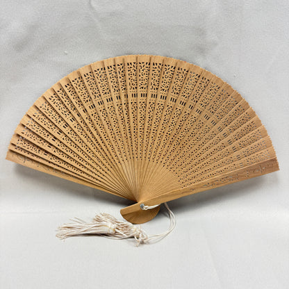 "Sandalwood Breeze" Vintage Folding Fan