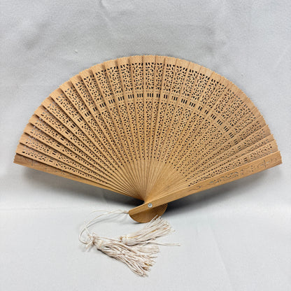 "Sandalwood Breeze" Vintage Folding Fan