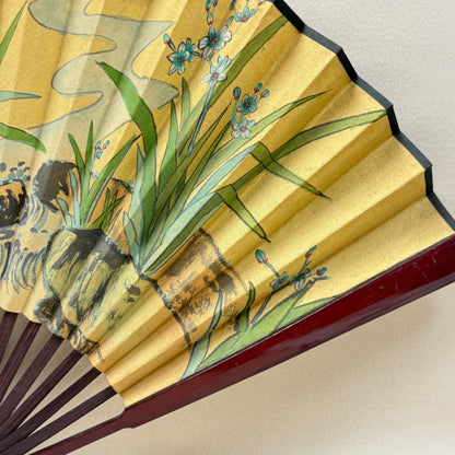 "Garden Stream" Vintage Folding Fan
