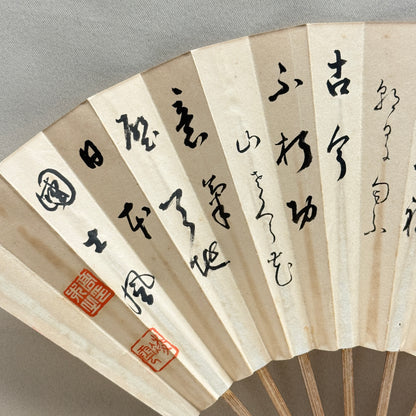"Poet's Script" Vintage Dance Fan