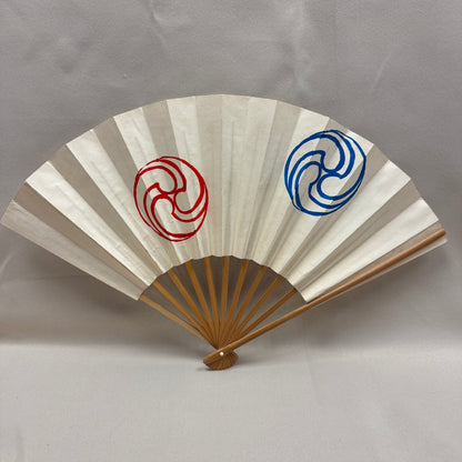 "Twin Tomoe" Vintage Dance Fan