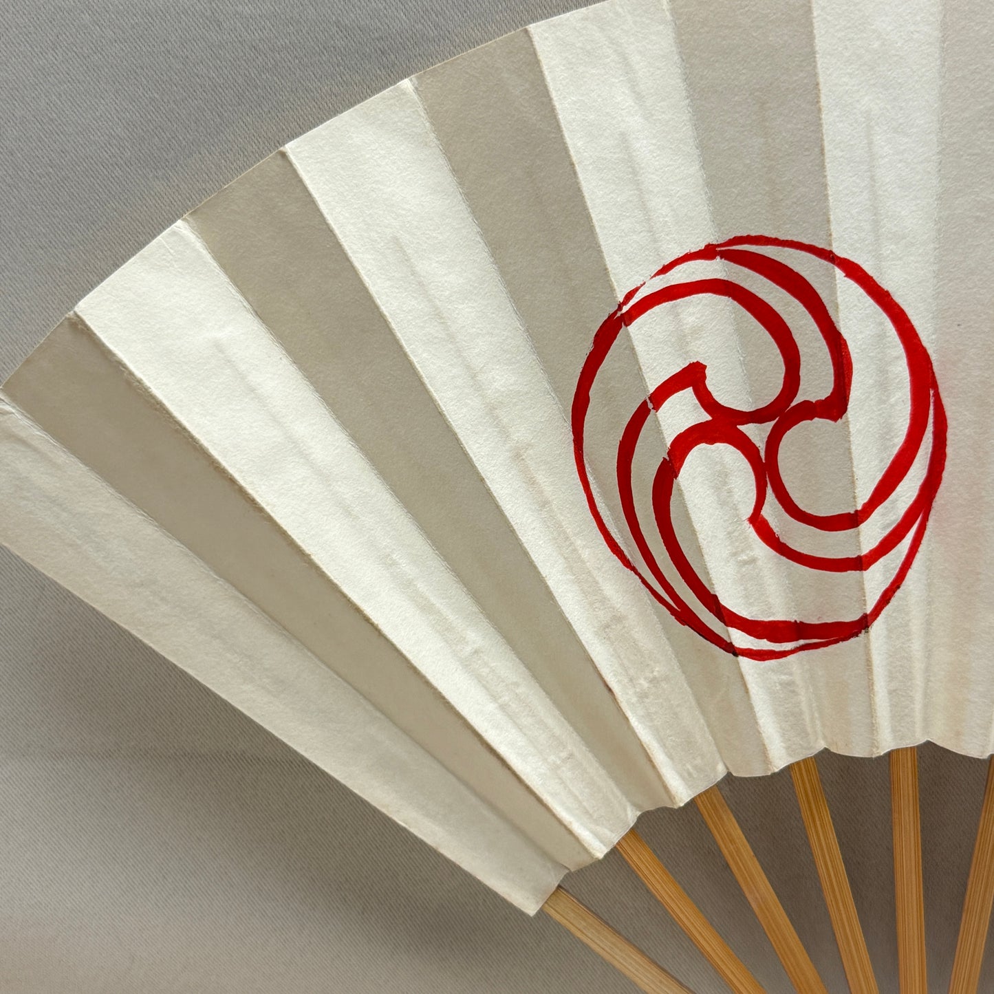 "Twin Tomoe" Vintage Dance Fan