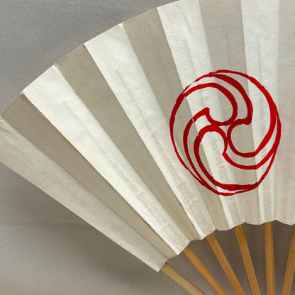 "Twin Tomoe" Vintage Dance Fan