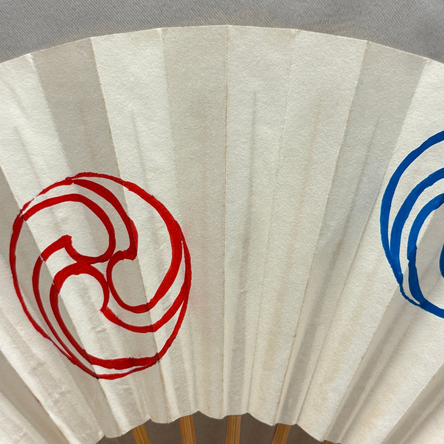 "Twin Tomoe" Vintage Dance Fan