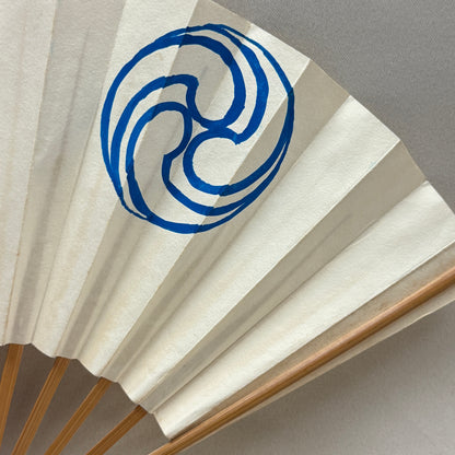 "Twin Tomoe" Vintage Dance Fan
