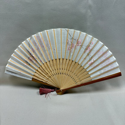 "Spring Embroidery" Vintage Folding Fan