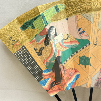 "Tale of Genji #1" Vintage Folding Fan