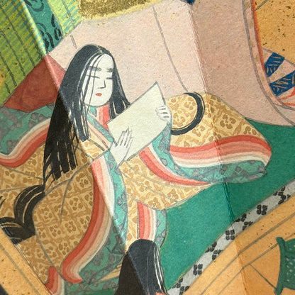 "Tale of Genji #1" Vintage Folding Fan