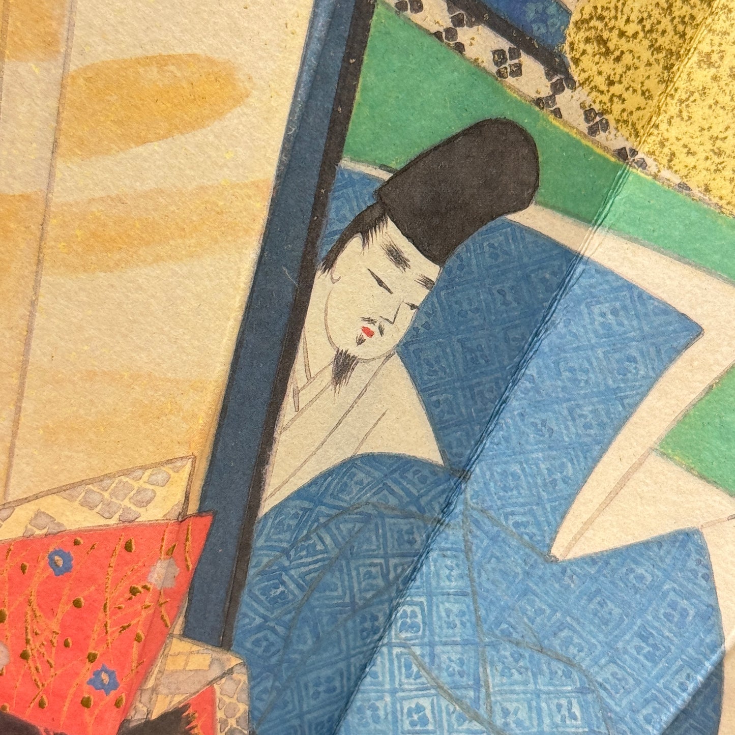 "Tale of Genji #1" Vintage Folding Fan