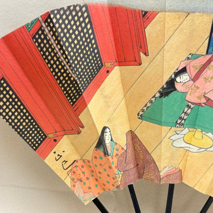 "Tale of Genji #2" Vintage Folding Fan