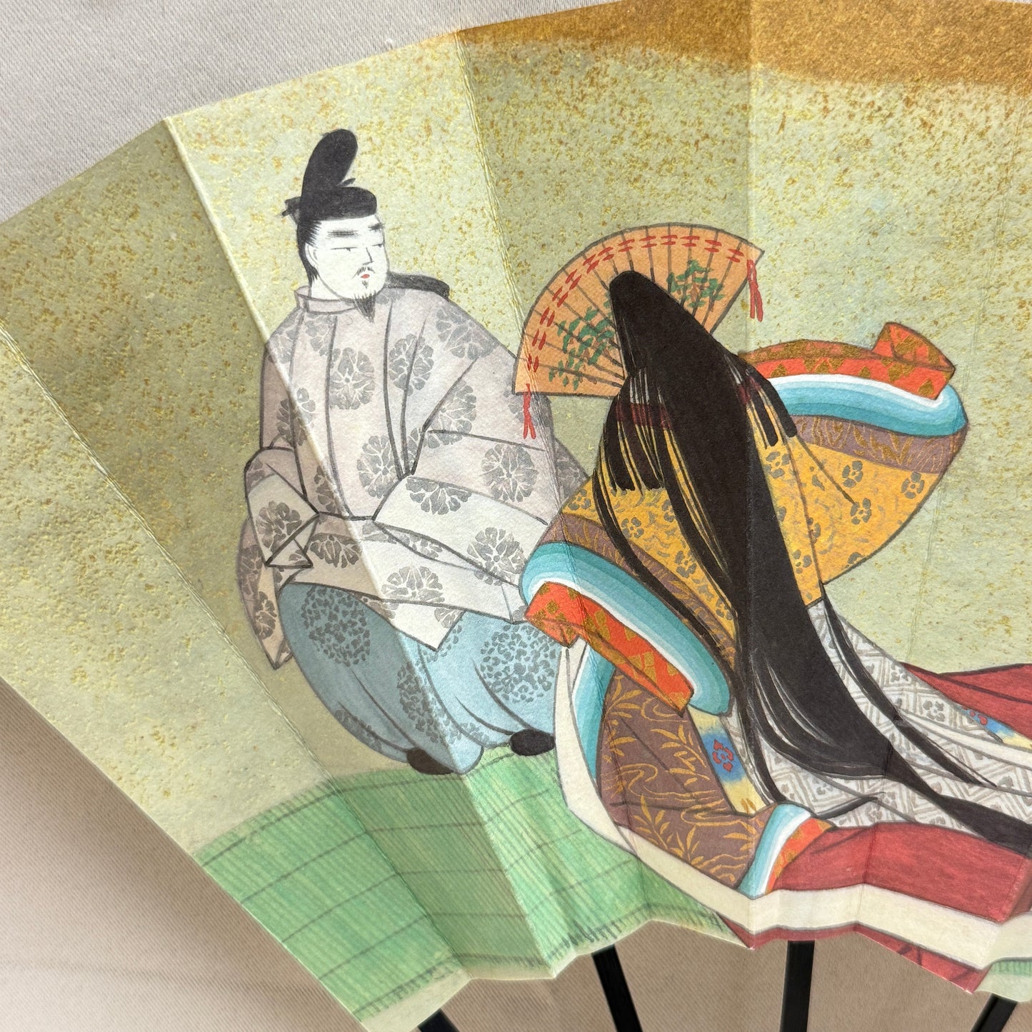 "Tale of Genji #2" Vintage Folding Fan