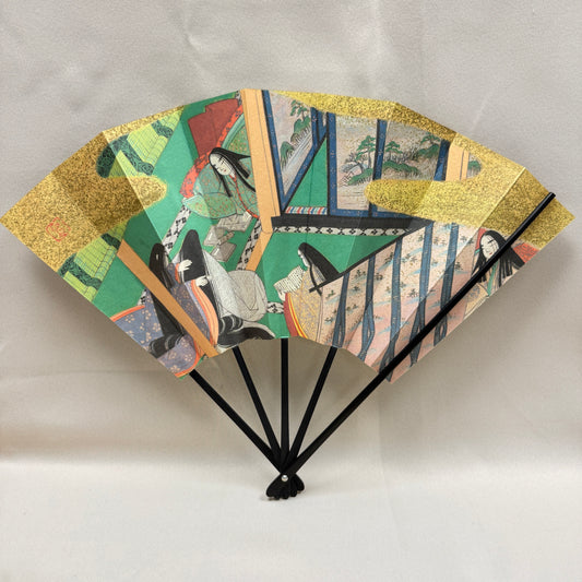 "Tale of Genji #3" Vintage Folding Fan