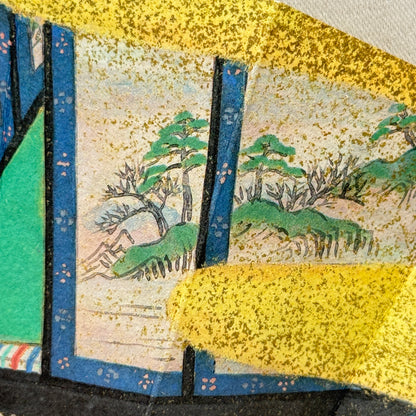 "Tale of Genji #3" Vintage Folding Fan