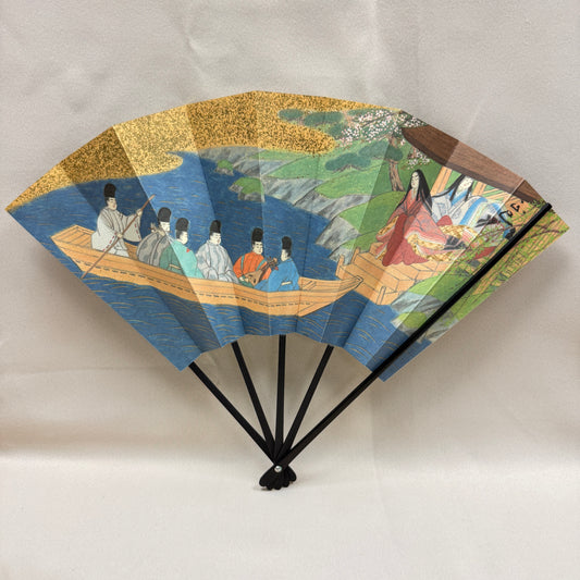 "Tale of Genji #4" Vintage Folding Fan