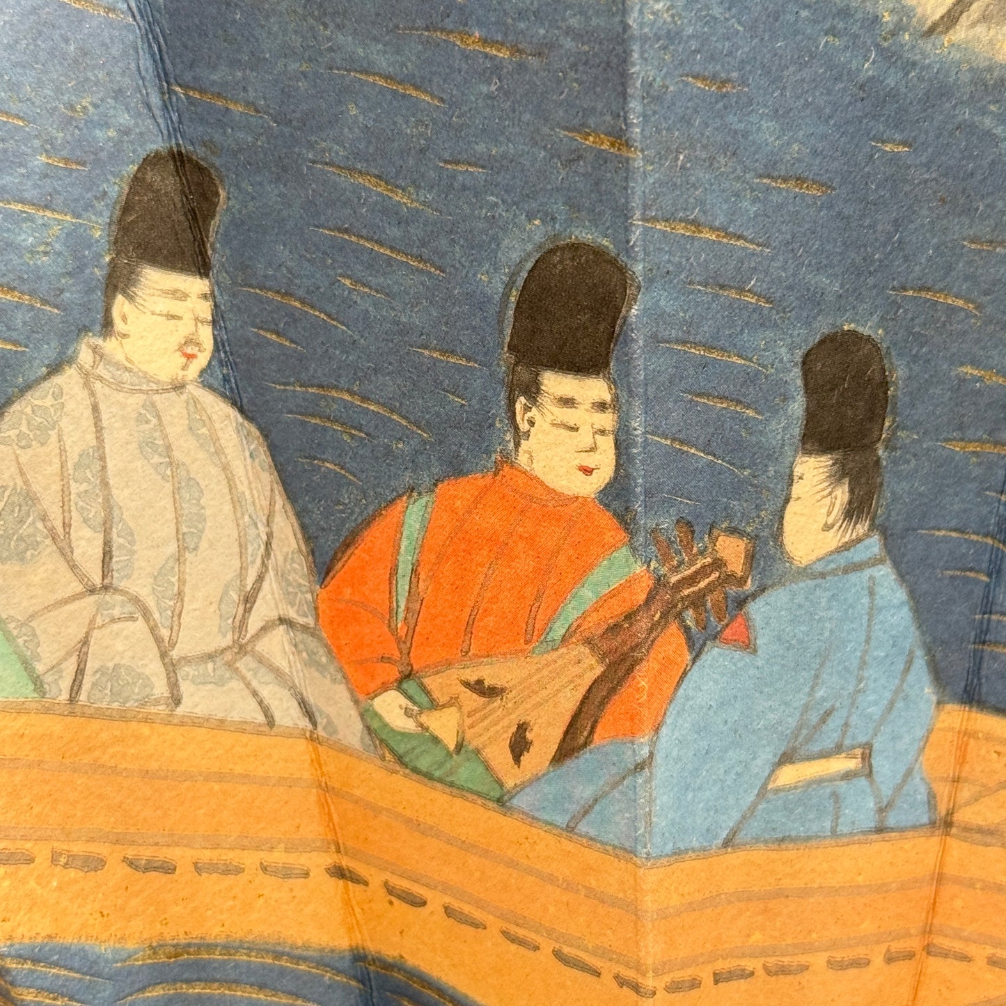 "Tale of Genji #4" Vintage Folding Fan