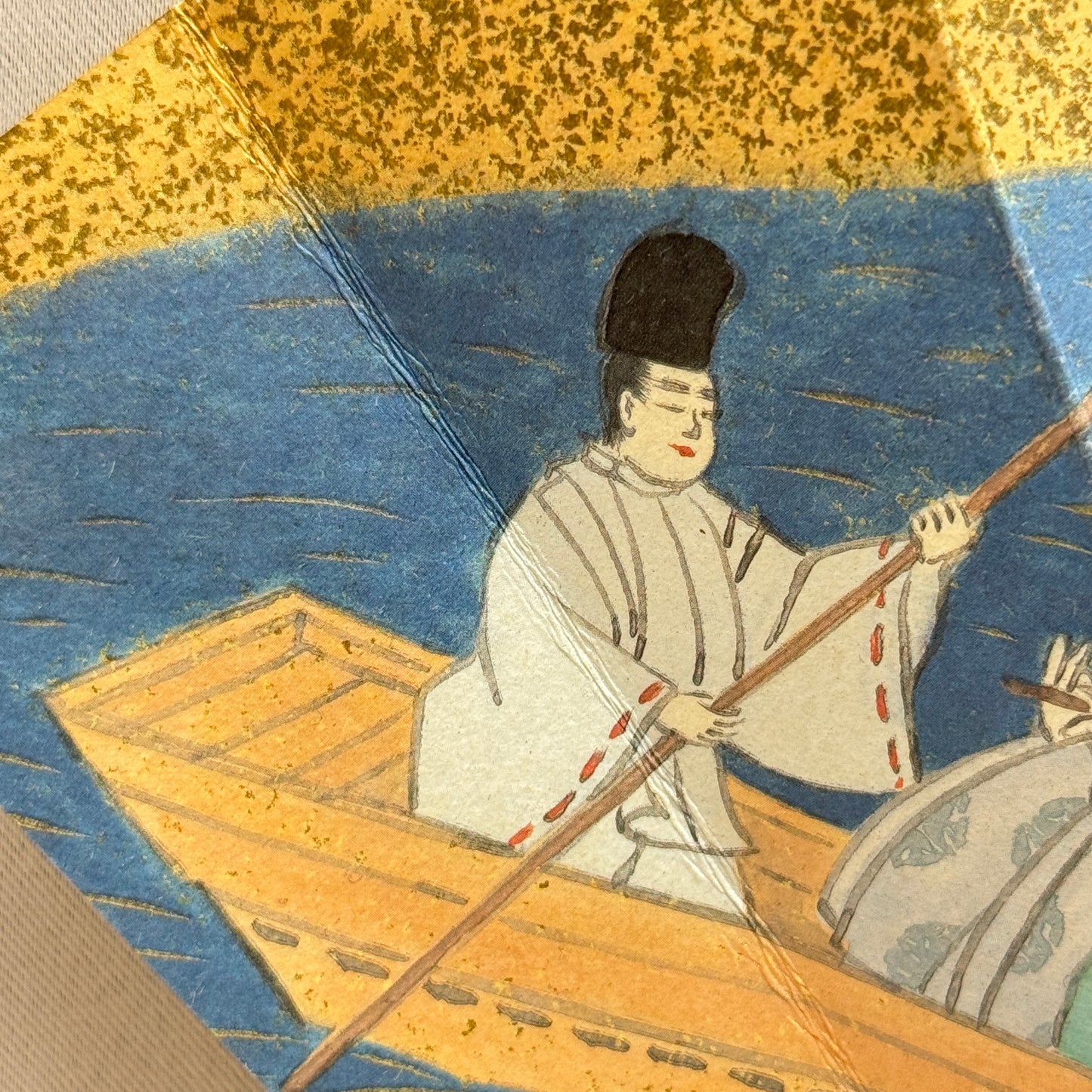 "Tale of Genji #4" Vintage Folding Fan