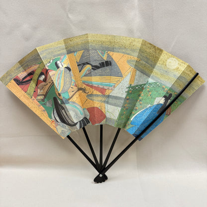 "Tale of Genji #4" Vintage Folding Fan