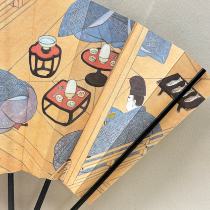"Tale of Genji #5" Vintage Folding Fan
