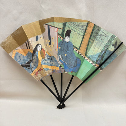 "Tale of Genji #5" Vintage Folding Fan