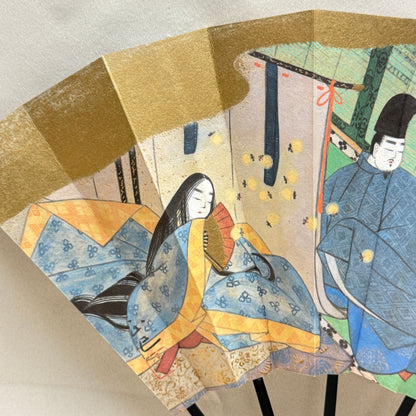 "Tale of Genji #5" Vintage Folding Fan