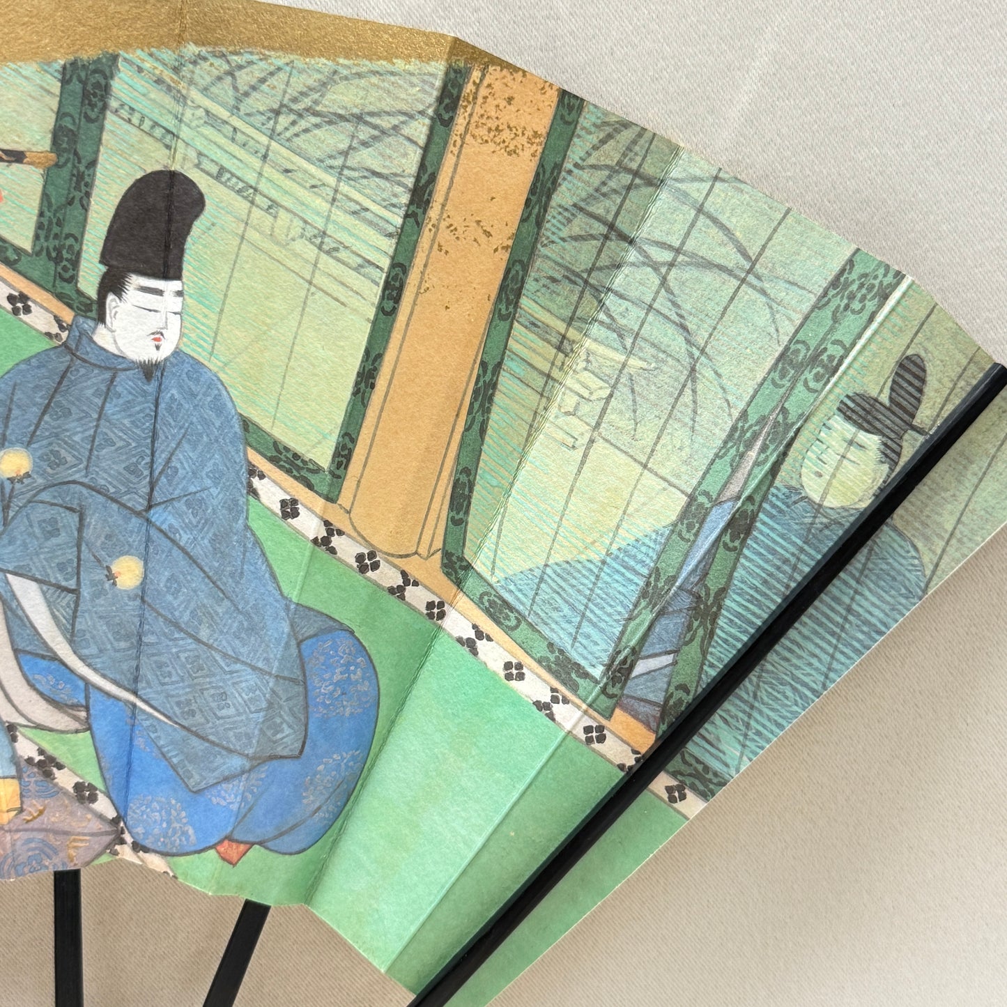"Tale of Genji #5" Vintage Folding Fan