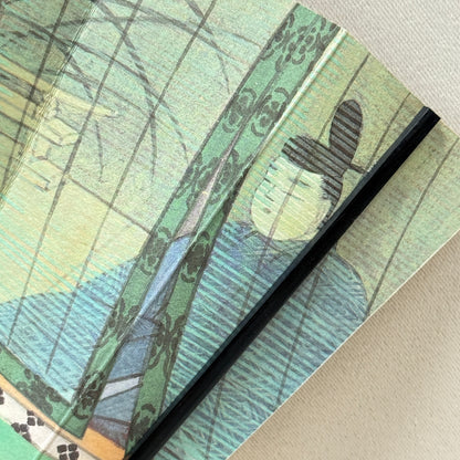"Tale of Genji #5" Vintage Folding Fan