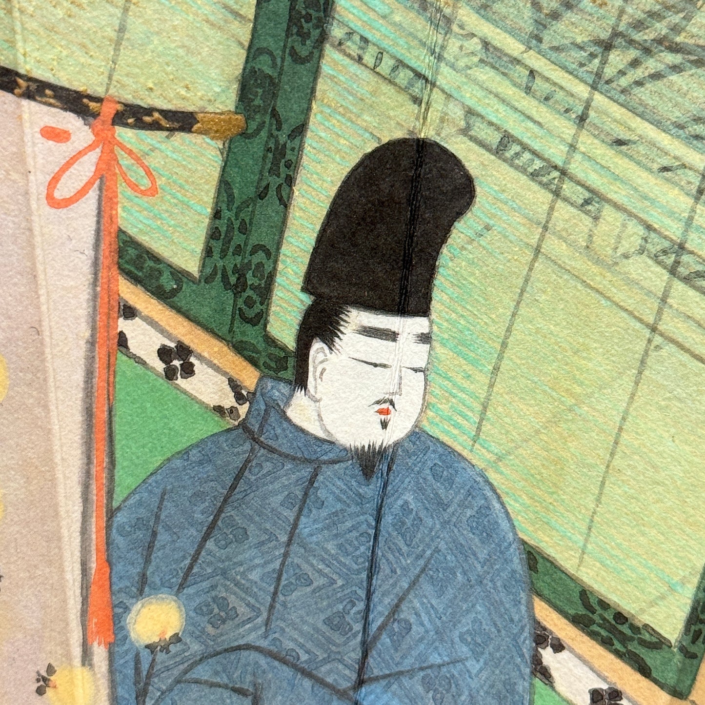 "Tale of Genji #5" Vintage Folding Fan