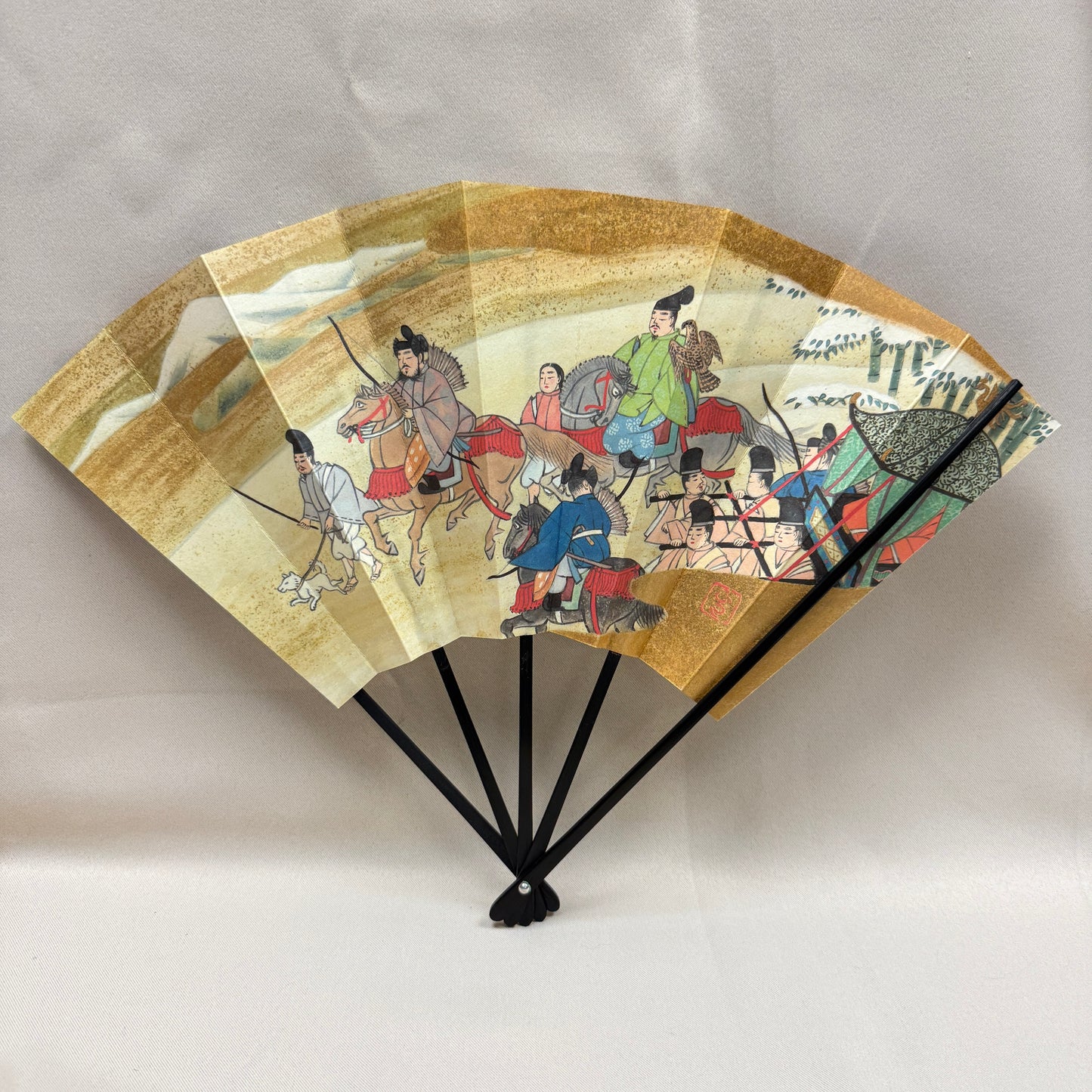 "Tale of Genji #6" Vintage Folding Fan