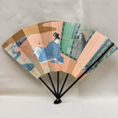 "Tale of Genji #6" Vintage Folding Fan