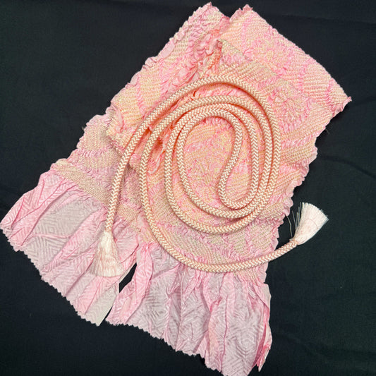 "Pink Mist" Obiage Obijime Set