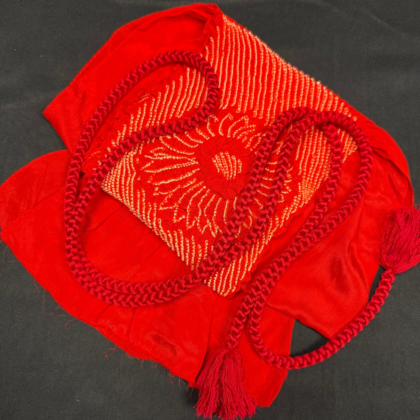 "Crimson Bloom" Obiage Obijime Set
