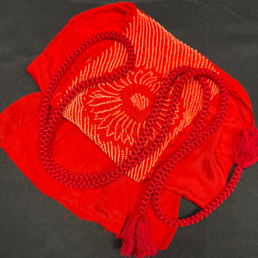 "Crimson Bloom" Obiage Obijime Set