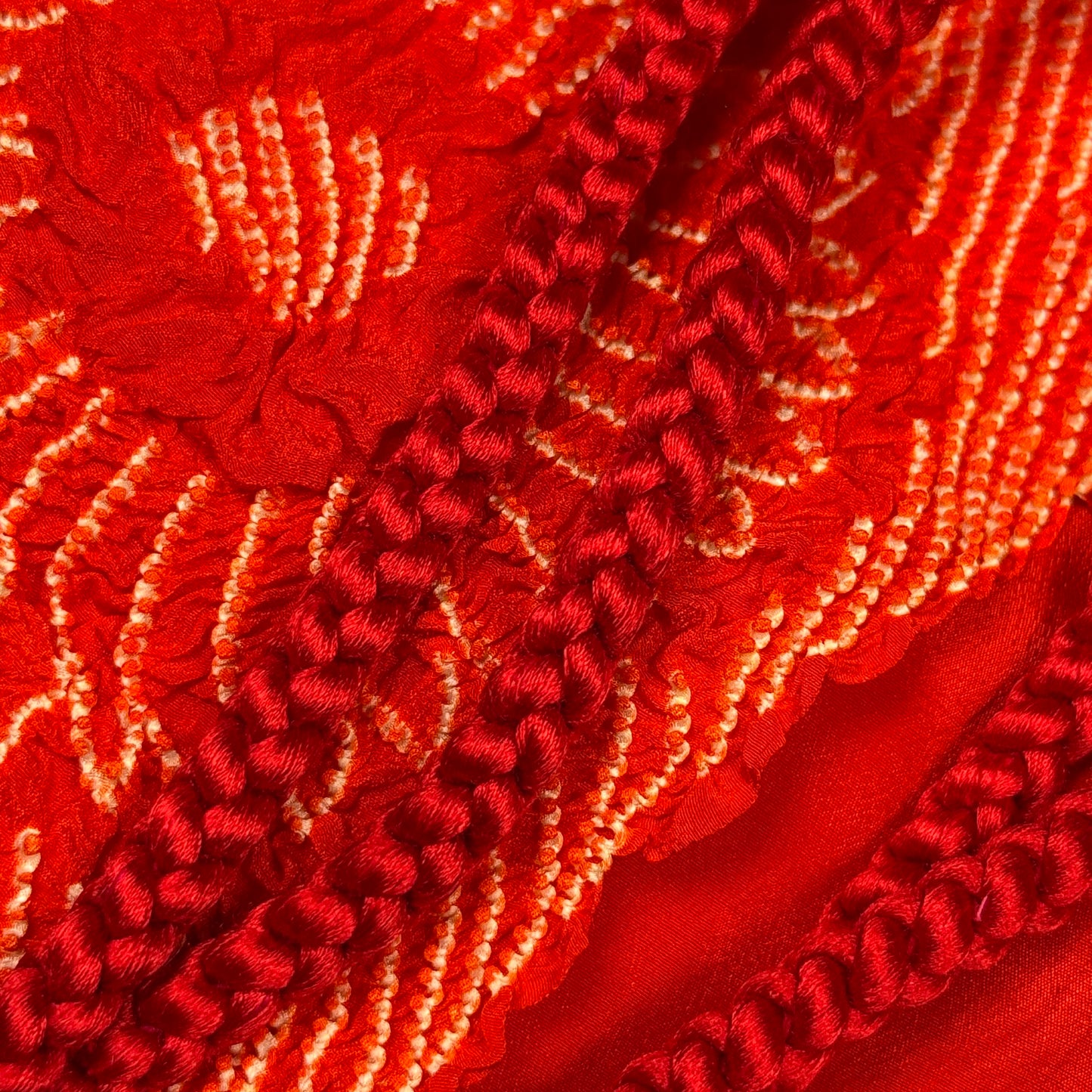 "Crimson Bloom" Obiage Obijime Set