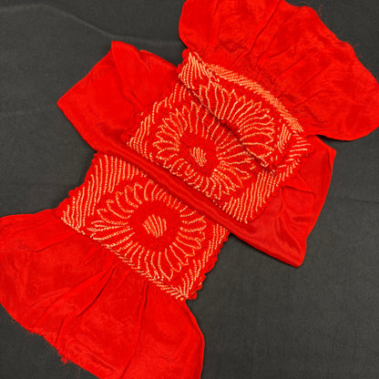 "Crimson Bloom" Obiage Obijime Set