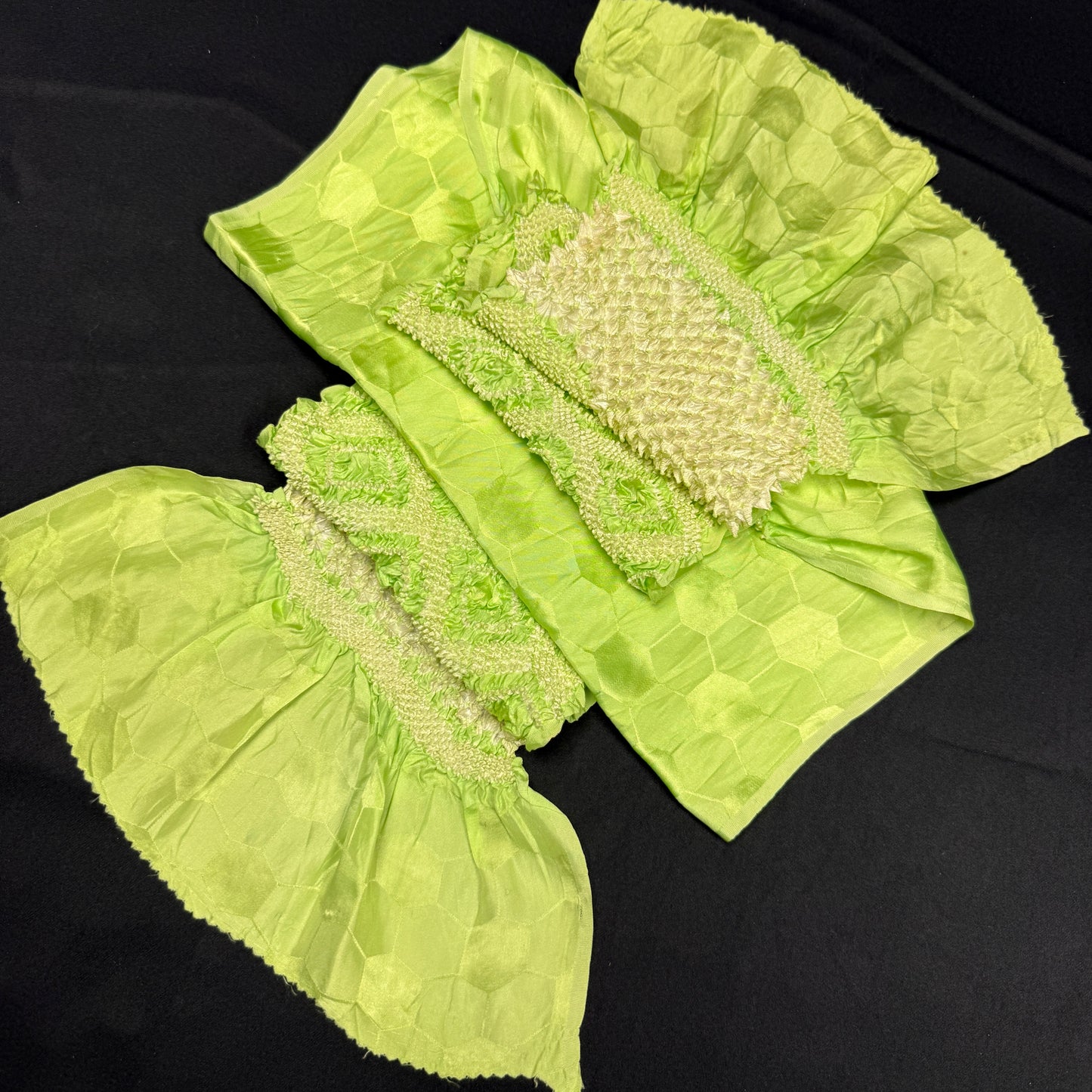 "Bamboo Green" Obiage Obijime Set