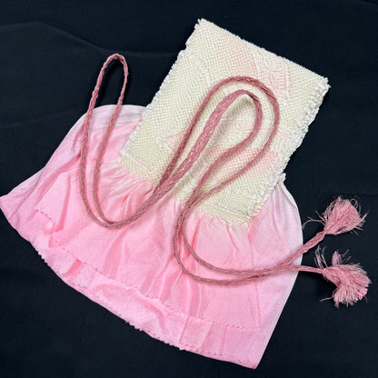 "Pink Fans" Obiage Obijime Set